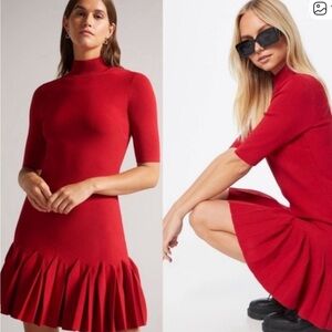Ted Baker London Red Pleated Mini Dress (NWT)